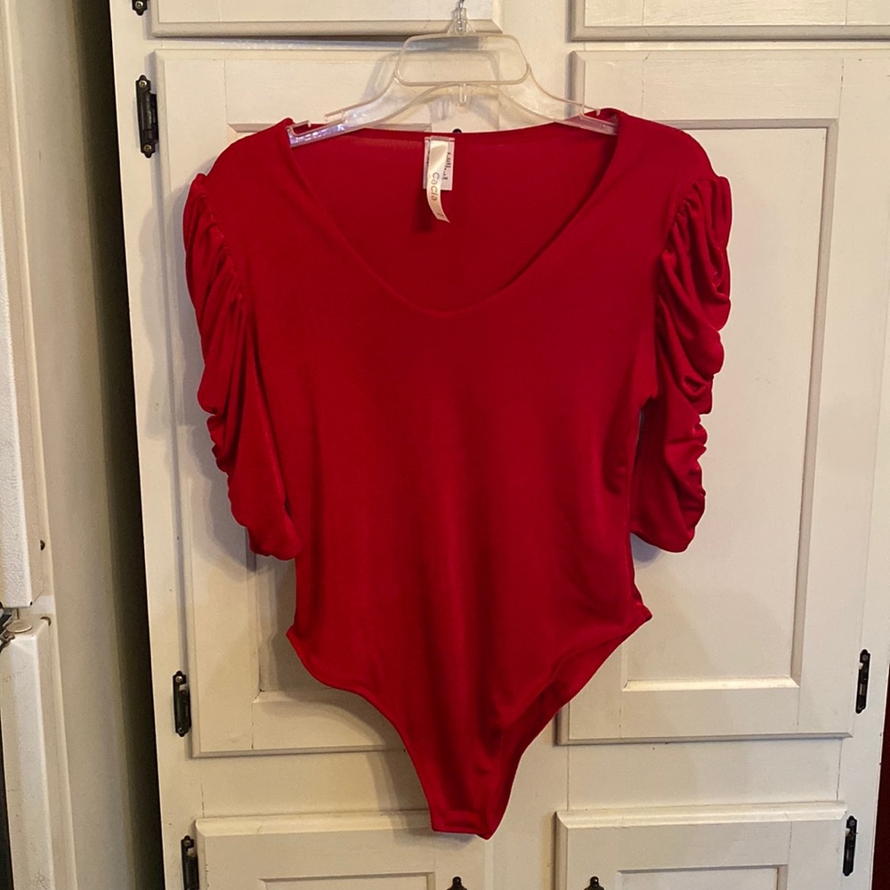 Red SHEIN body suit